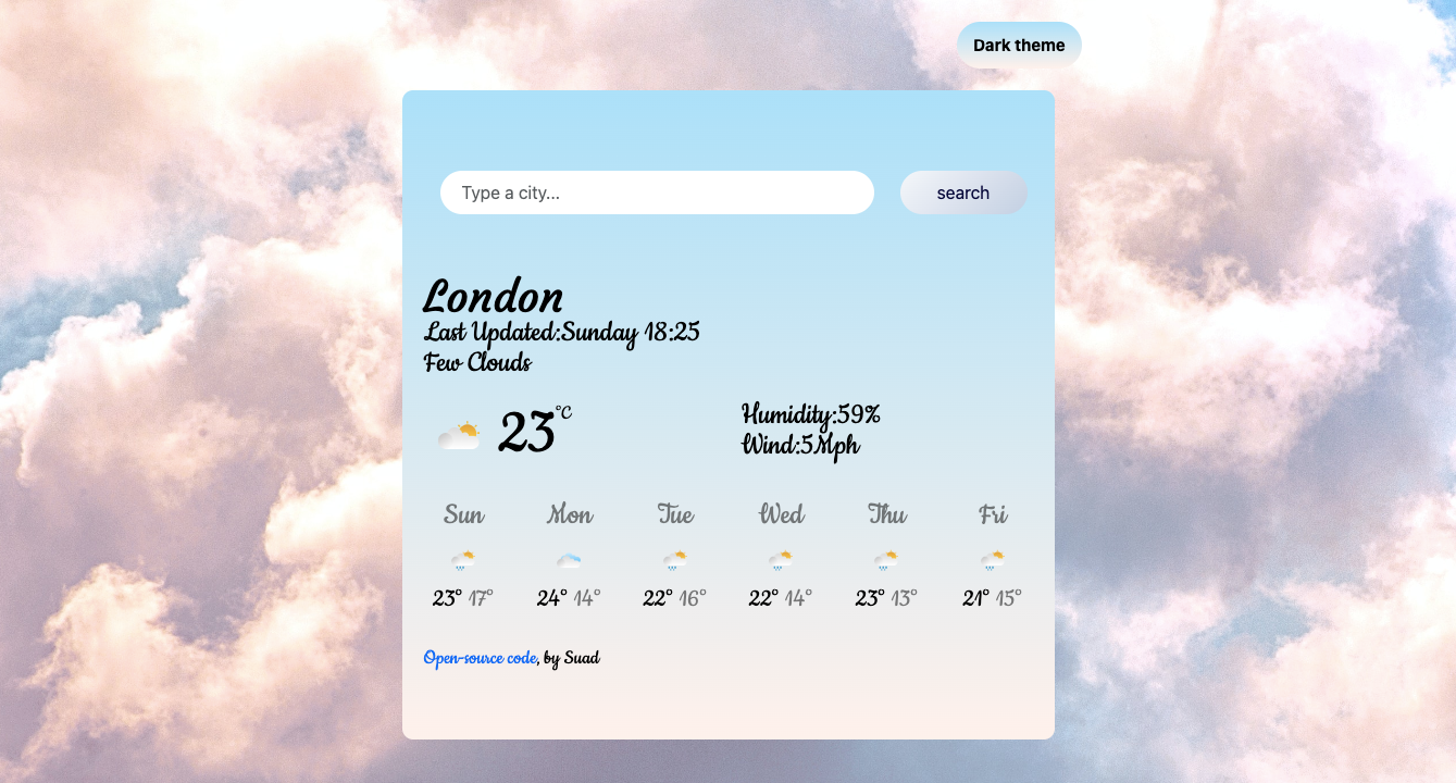 Weather app preview